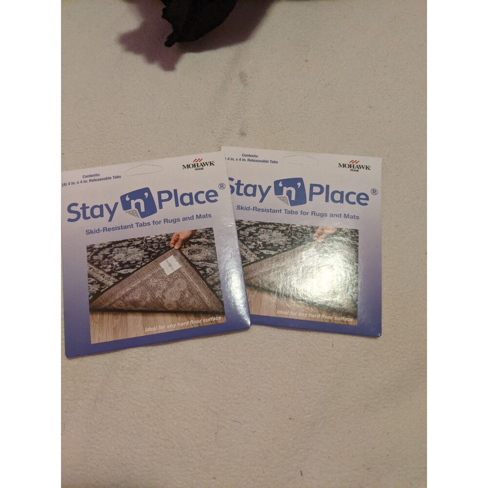 Mohawk Home Stay n Place Rug Gripper Tabs Skid Resistant 2 Pack 8 Tabs Total